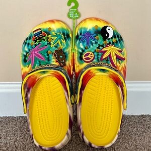 NWT CROCS Half-Baked Tie-Dye Slippers